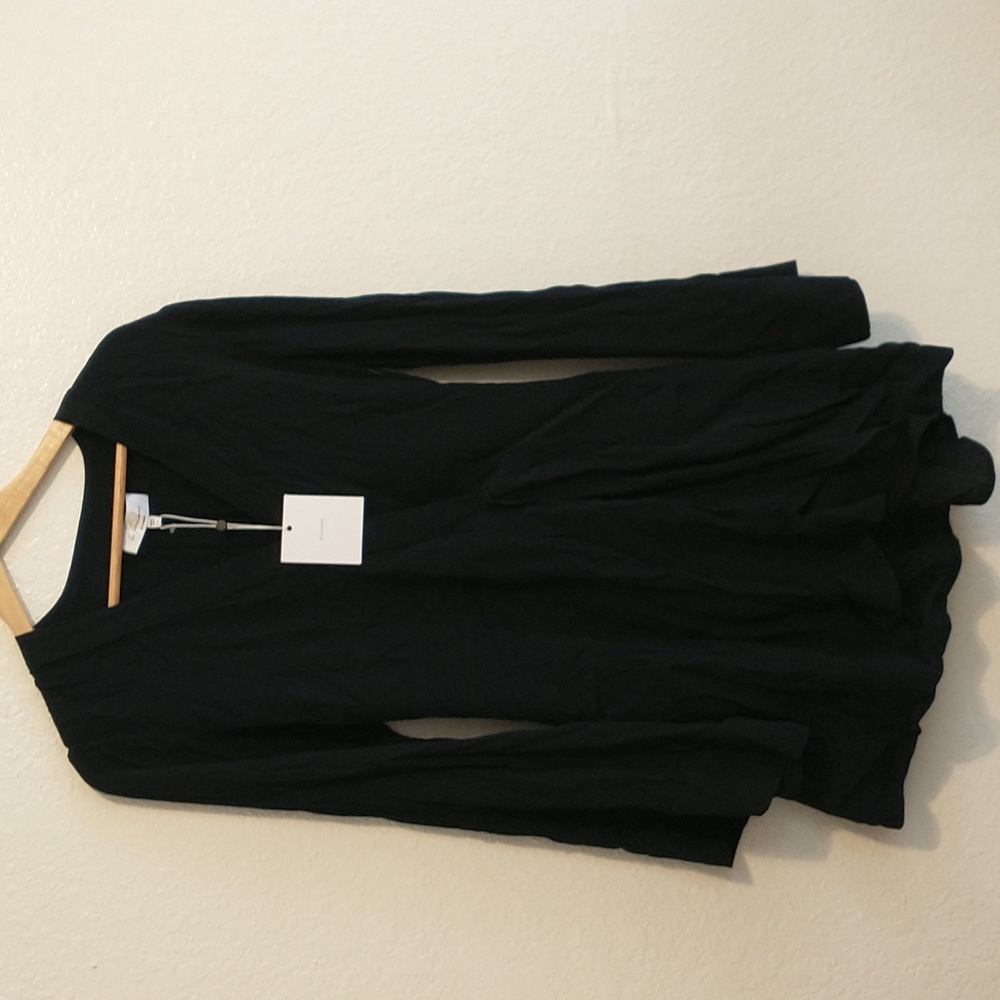 NWT L'Academie Black Long Sleeve Mini Dress Size S
